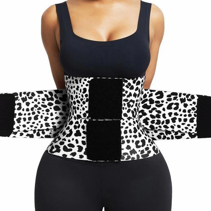 Women's Stretch Fitness Violently Sweat Leopard Print Waistband