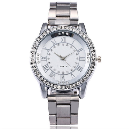 Montre Femme Or Rose Strass - Quartz Acier Inoxydable Vansvar
