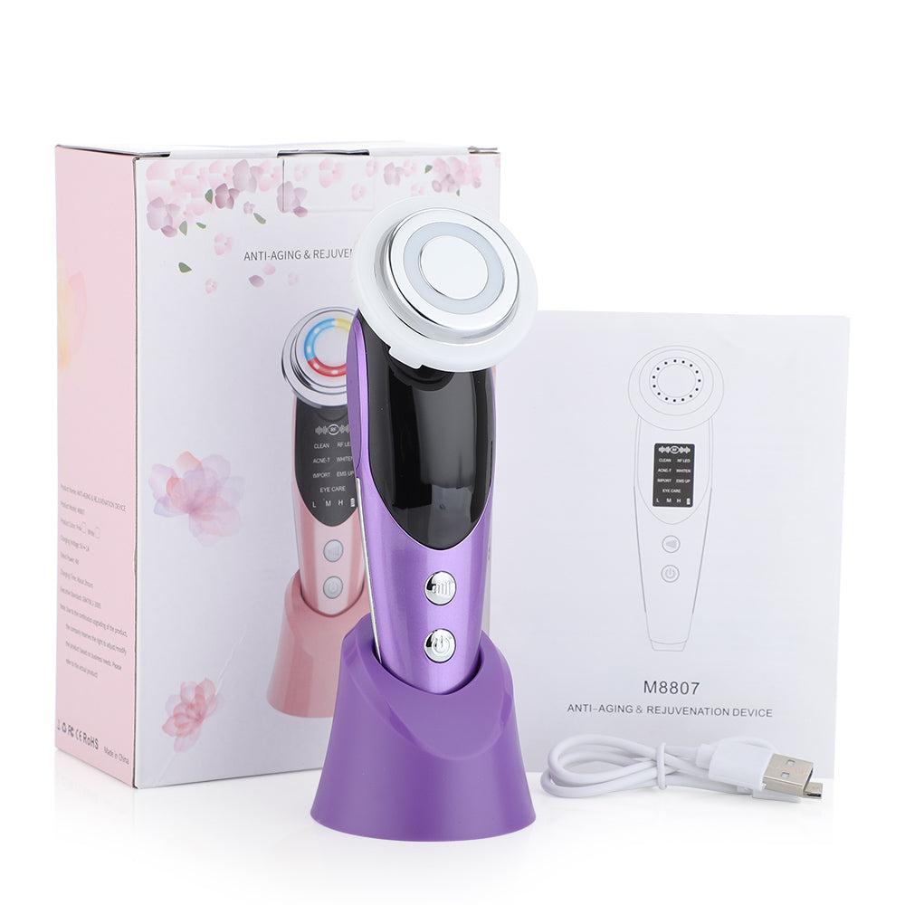 7-in-1 LED Facial Treatment Device - Anti-Aging EMS