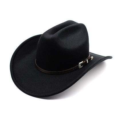 Chapeau Cowboy Cuir Vintage - Large Bord Western Homme Femme